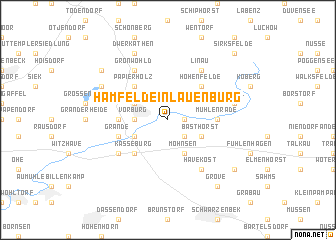 map of Hamfelde in Lauenburg