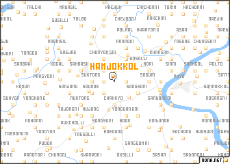 map of Hamjŏk-kol