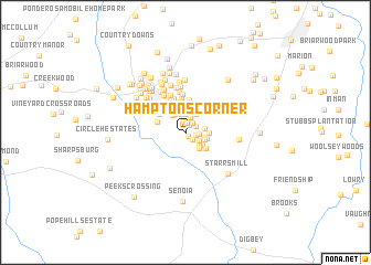 map of Hamptons Corner