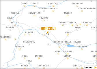 map of Hamzalı