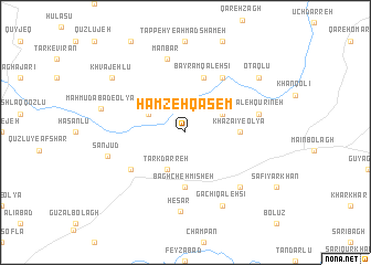map of Ḩamzeh Qāsem