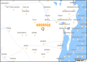 map of Hanandé