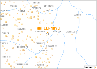 map of Hanccamayo