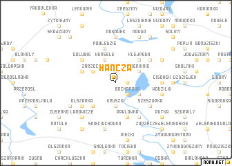 map of Hańcza