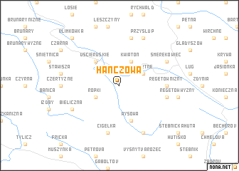 map of Hańczowa