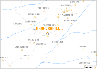 map of Hanford Hill