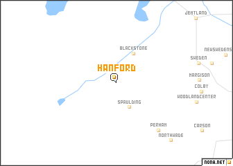 map of Hanford