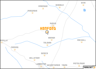 map of Hanford