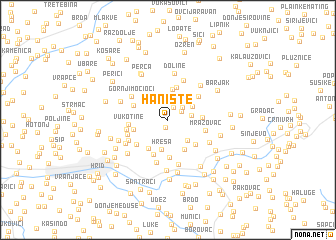 map of Hanište