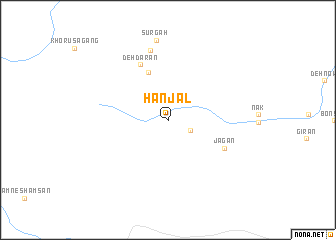 map of Hanjāl