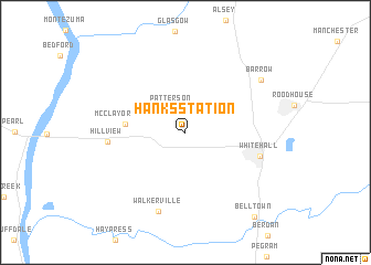 map of Hanks Station