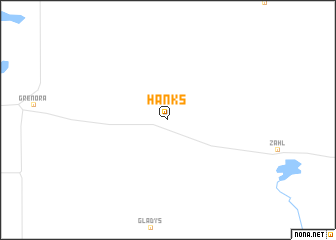 map of Hanks