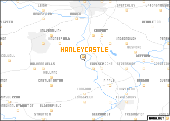 map of Hanley Castle