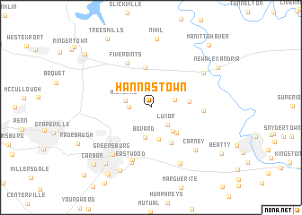 map of Hannastown