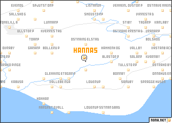 map of Hannas