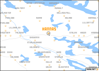 map of Hannäs