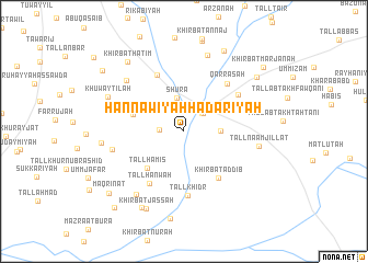 map of Ḩannāwīyah Ḩaḑarīyah