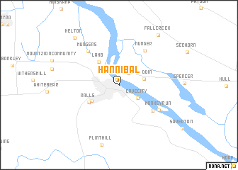 map of Hannibal