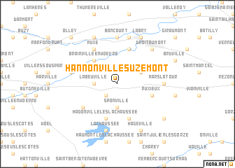 map of Hannonville-Suzémont