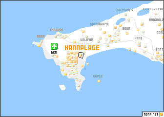 map of Hann-Plage