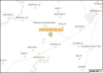 map of Hansbrough