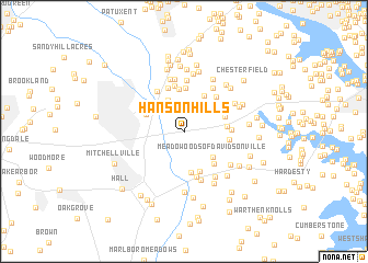 map of Hanson Hills