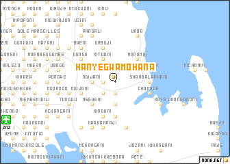 map of Hanyegwa Mohana