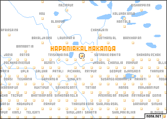 map of Hāpānia Kalmākānda