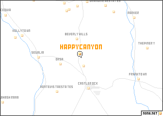 map of Happy Canyon