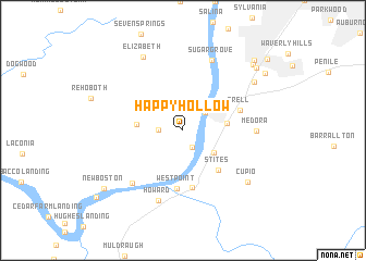 map of Happy Hollow