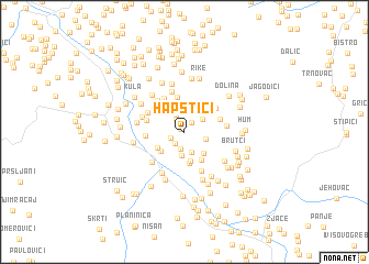 map of Hapstići