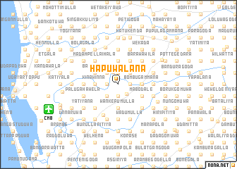 map of Hapuwalana