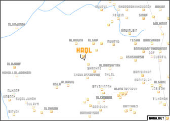 map of Ḩaql