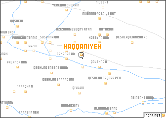 map of Ḩaqqānīyeh