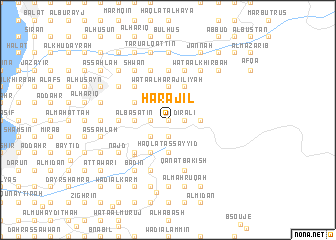 map of Ḩarājil