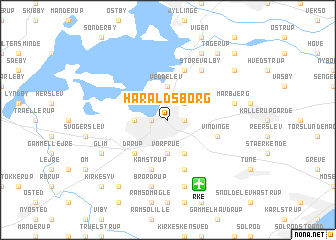 map of Haraldsborg