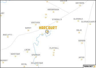 map of Harcourt