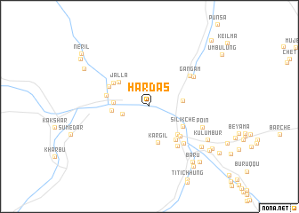 map of Hardās