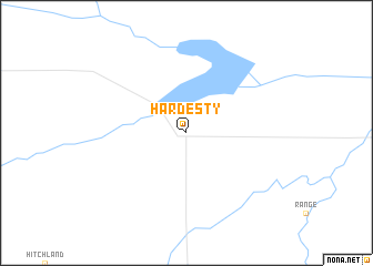 map of Hardesty