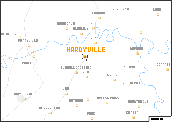 map of Hardyville