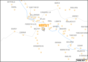map of Hardy