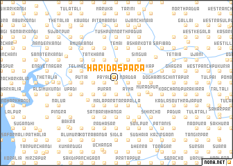 map of Haridāspāra
