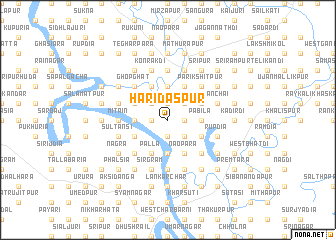 map of Haridāspur