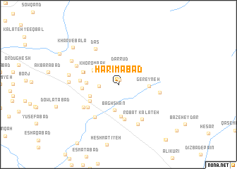 map of Ḩarīmābād