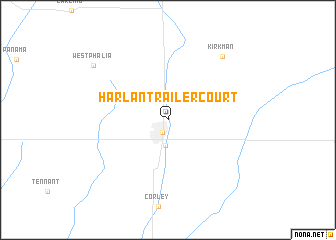 map of Harlan Trailer Court