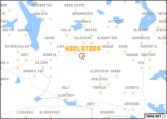 map of Härlatorp