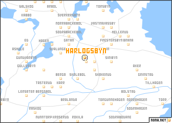 map of Härlogsbyn