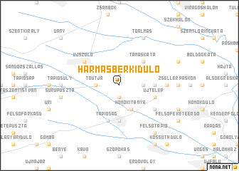 map of Hármasberkidůlő