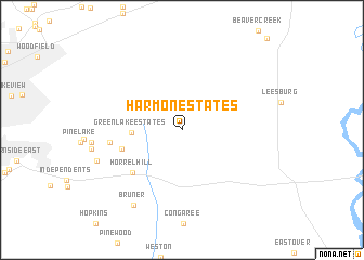 map of Harmon Estates