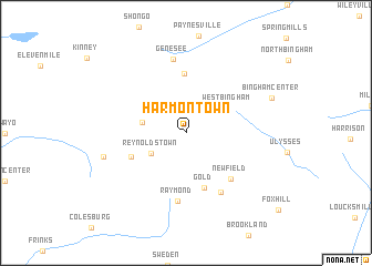 map of Harmontown